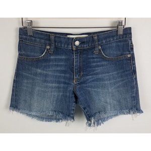 Paper Denim & Cloth Women's Sz. 27/4 Bridgette Low Rise Raw Hem Jean Shorts